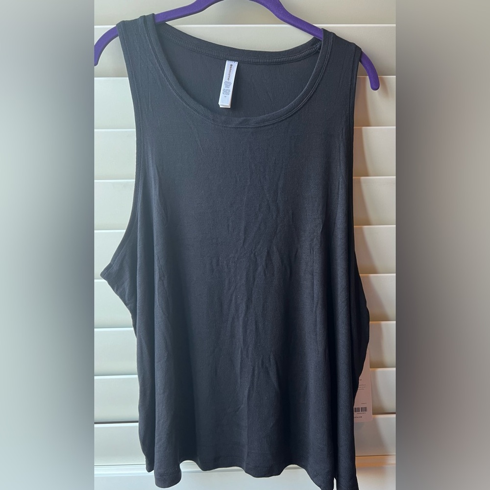 Athleta - NWT - 1X - Black - Well Rested Rib Sleep Tank